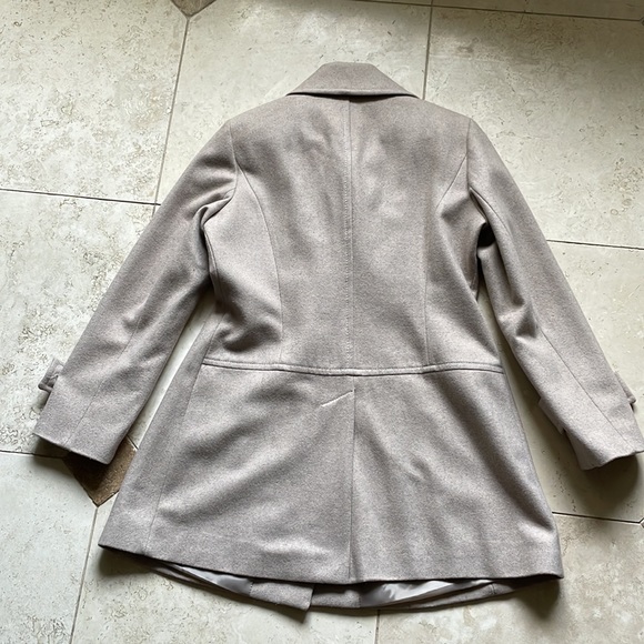 Unworn Brown/Gray Tan Anne Klein Wool Car Coat Approx Size Medium M - Picture 9 of 11